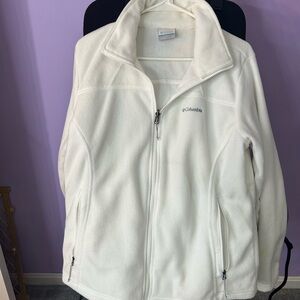 Columbia Women's Cream Full-Zip Teddy Fleece Jacket